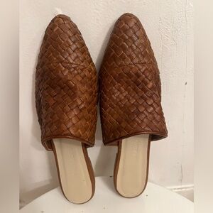 Frida Salvador brown woven leather mules. Size 7. Great condition.